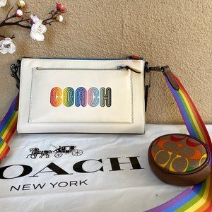 Coach Holden Crossbody With Rainbow Coach c9854